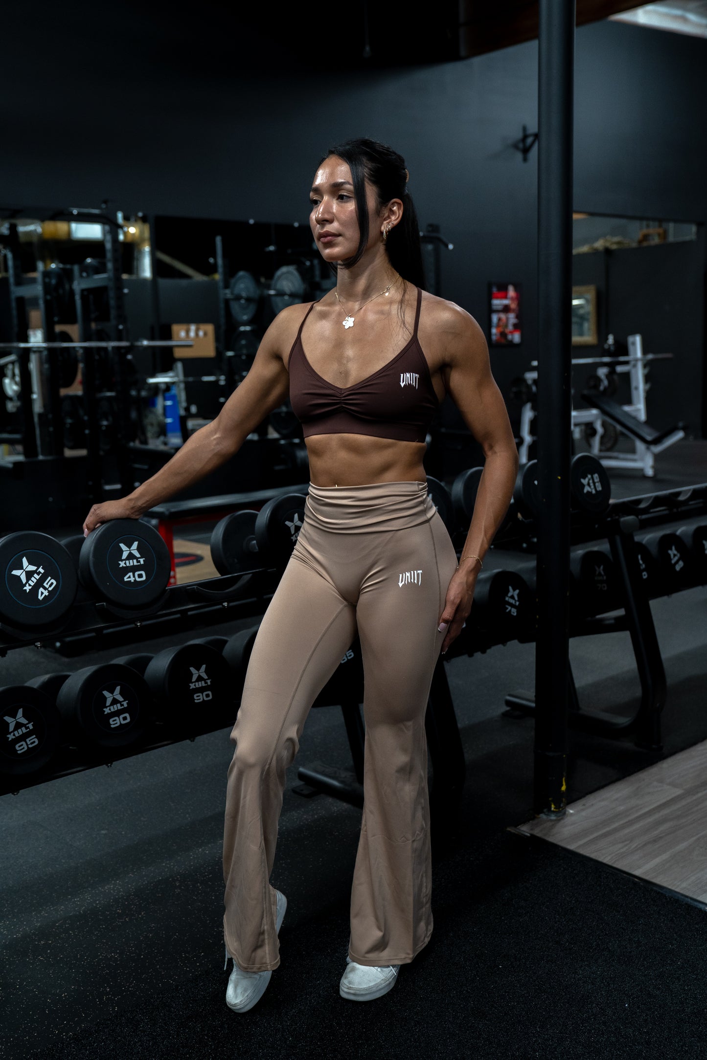 Tan Foldover Flares