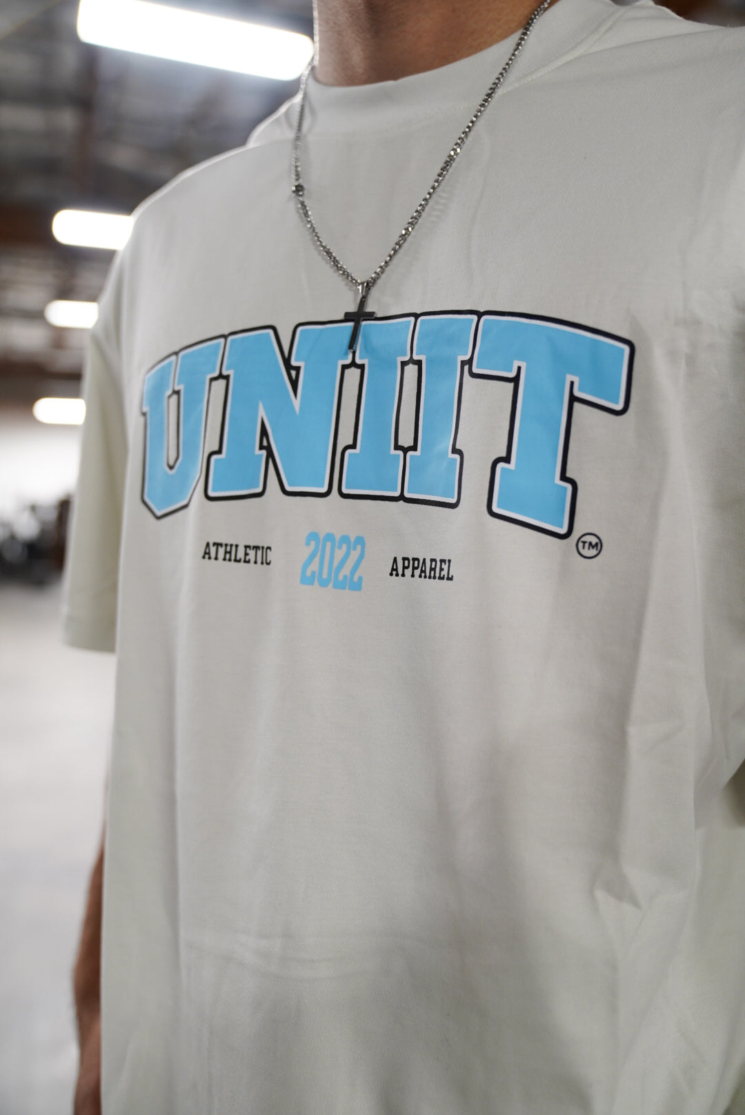 Frost blue university tee