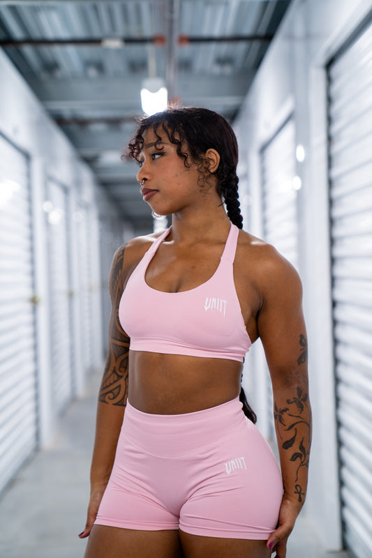 pink halter bra