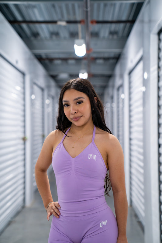 lavender halter tank top