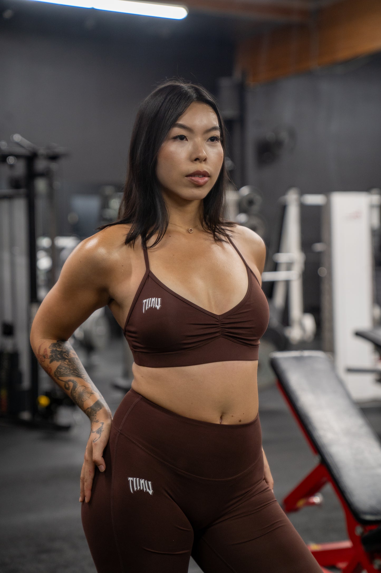 Coffee Brown Sports Bra