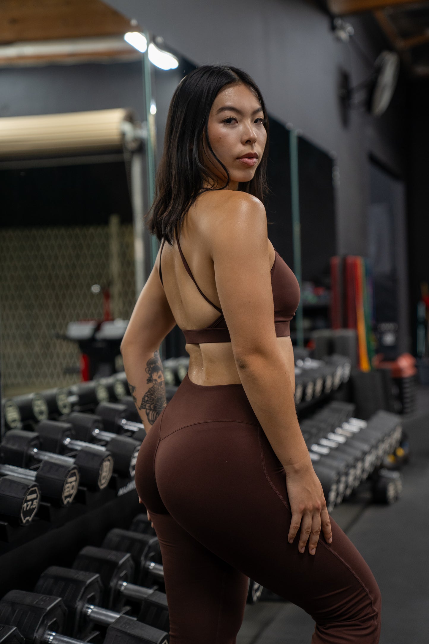 Coffee Brown Flare Leggings