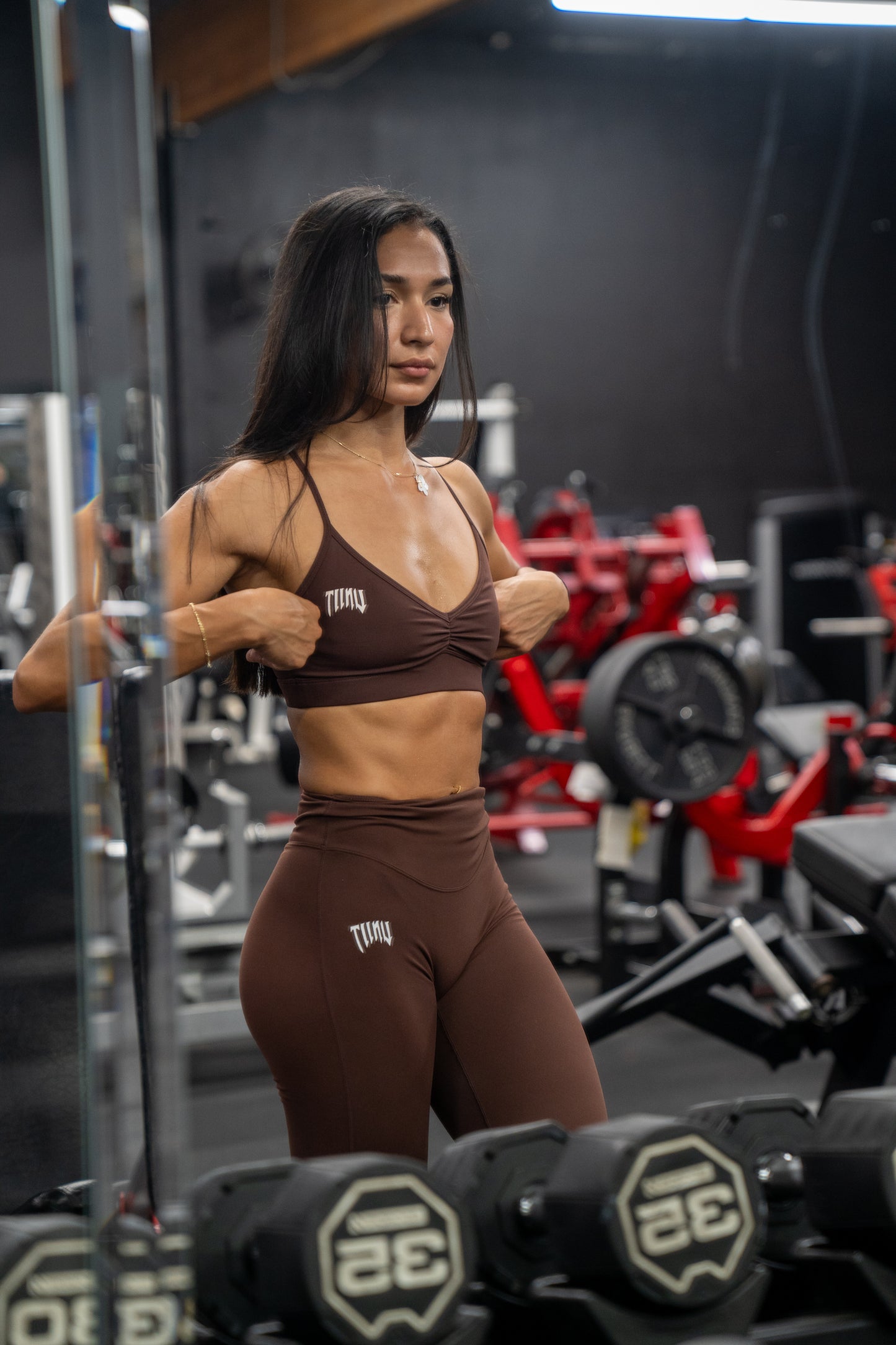 Coffee Brown Flare Leggings