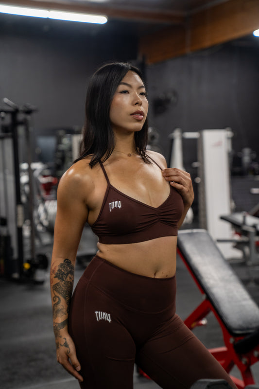 Coffee Brown Sports Bra
