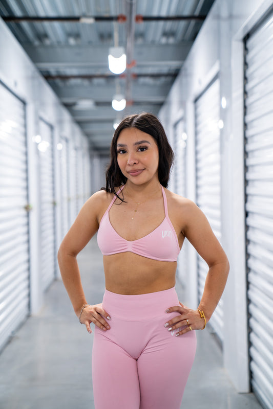 pink bikini top