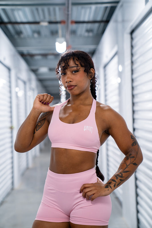 pink halter bra