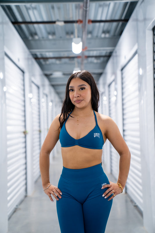 teal velocity bikini top