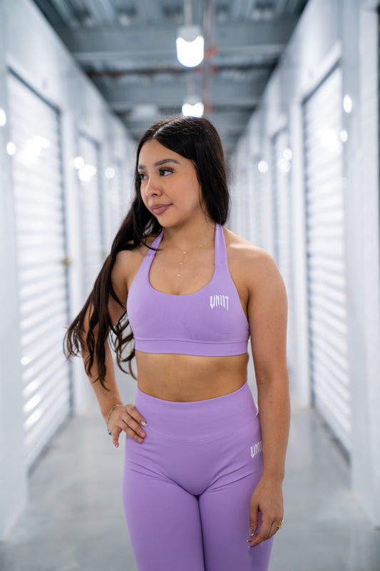 lavender halter bra