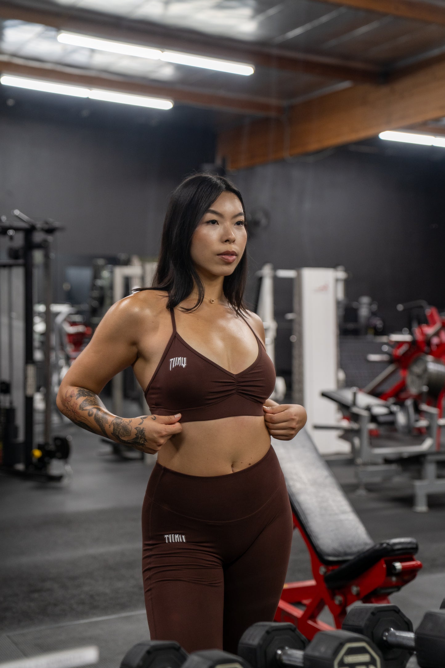 Coffee Brown Sports Bra