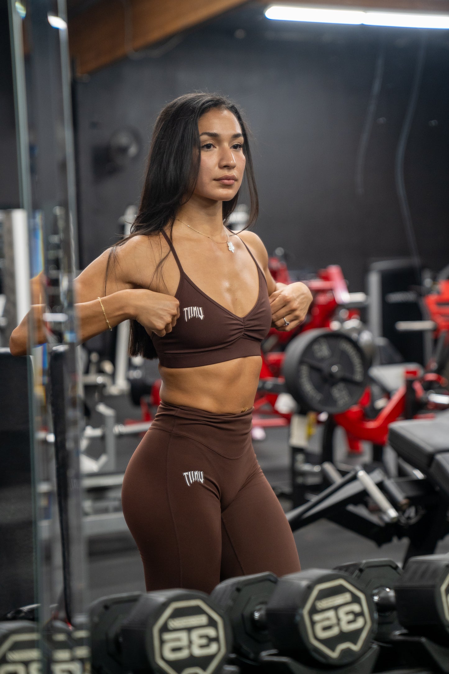Coffee Brown Sports Bra