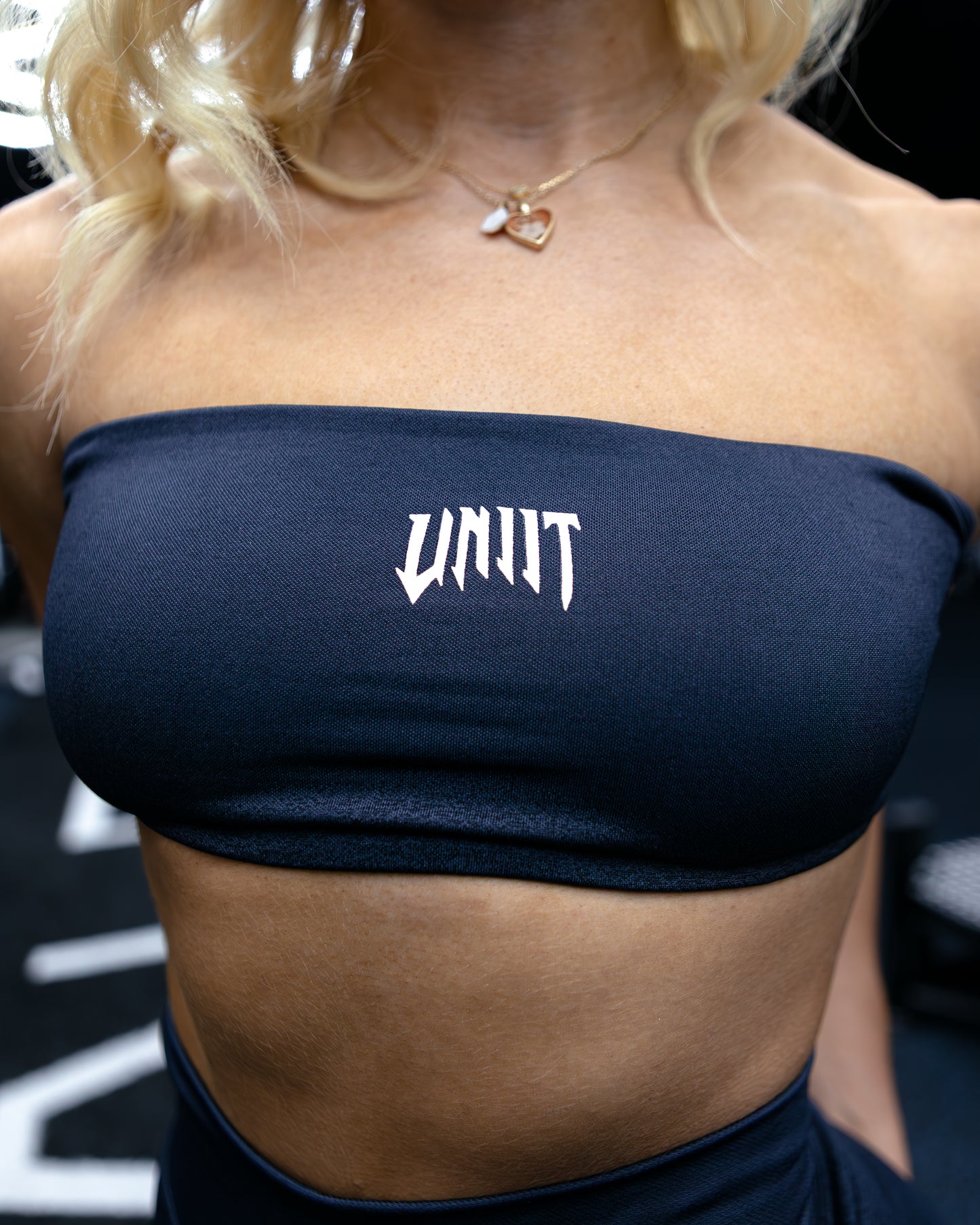 Pretty Girl Dark Grey Bandeau Top