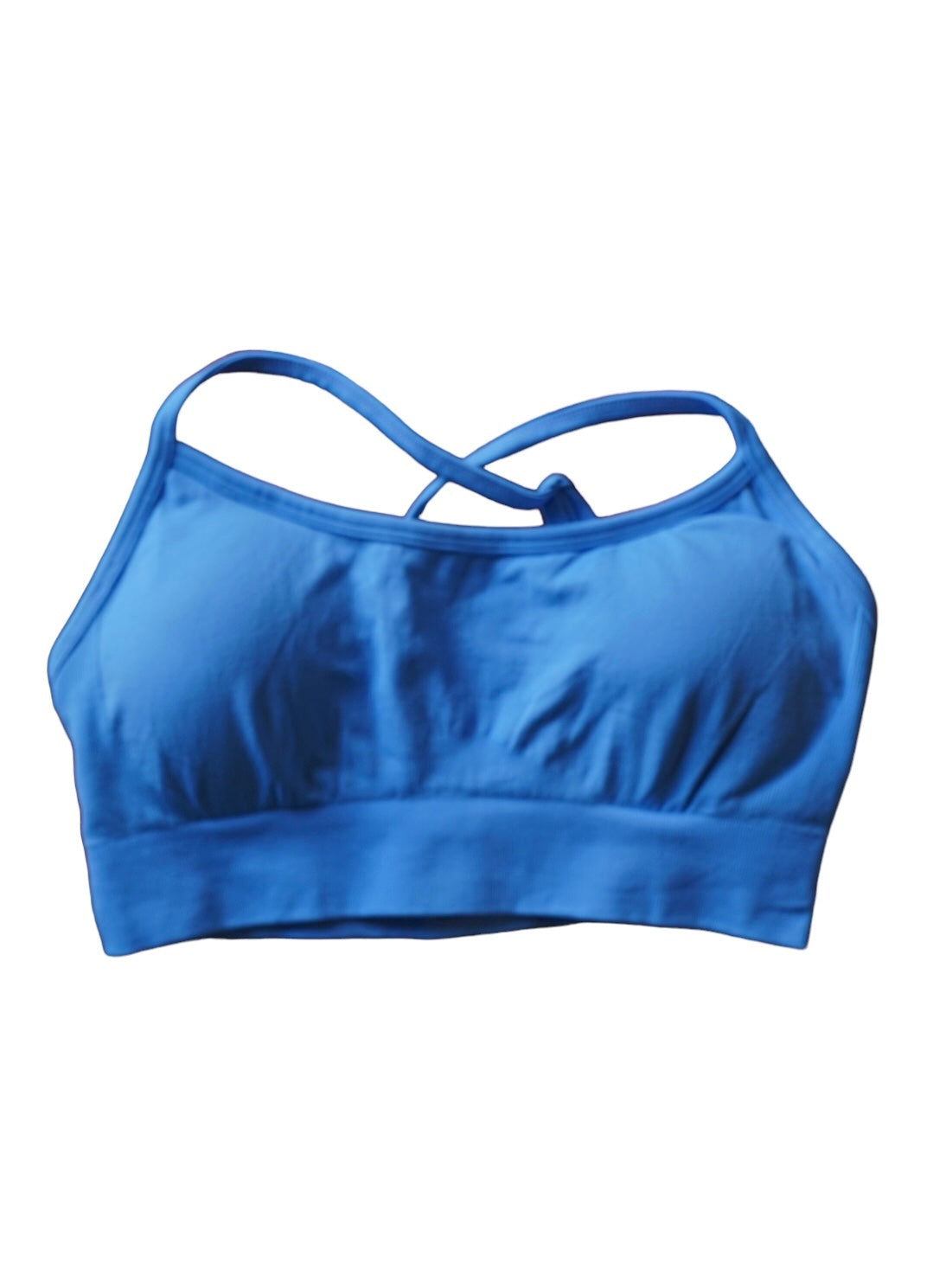 Baby blue sports bra