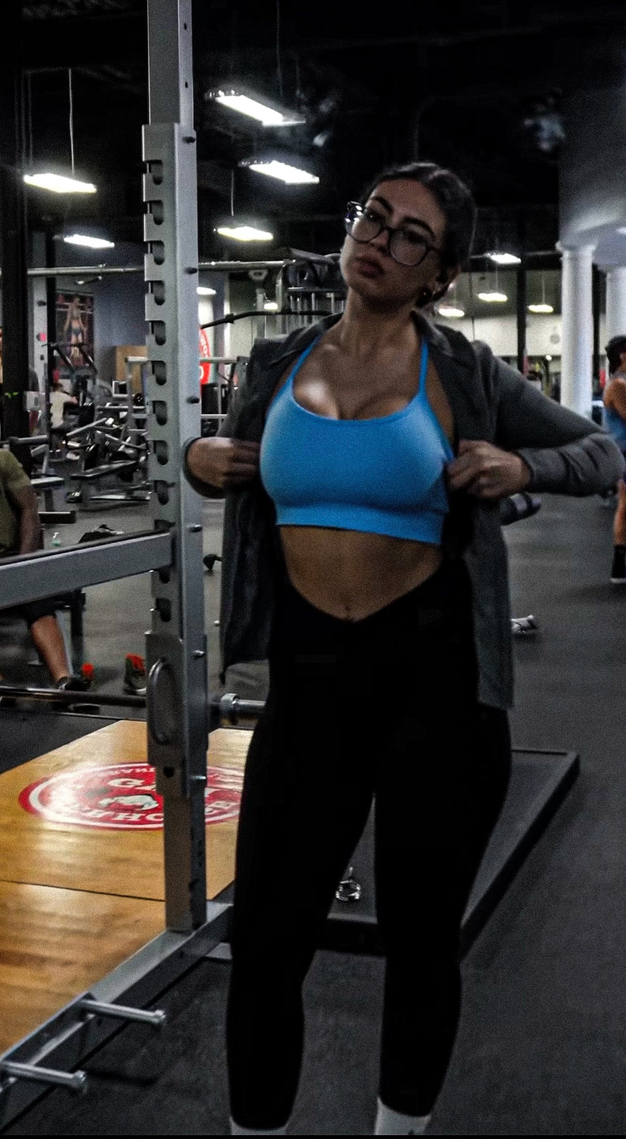 Baby blue sports bra